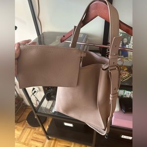like new! Kita All Saints purse, with insert - blush color with shoulder strap